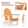 Aoodor HDPE Outdoor All-Weather Folding Adirondack Chair for Patio, Garden, Backyard, Deck Lawn Fire Pit 32'' (L) x 29'' (W) x 37'' (H) - 4 of 4