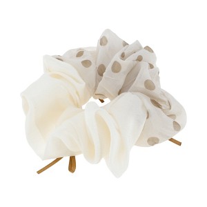 Unique Bargains Color-Blocked Polka Dots Scrunchie 1 Pc - 1 of 4