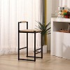 KTMBDW Counter Height Bar Stools Set of 2, 31.5 Inches Bar Height Bar Chairs for Kitchen Island, Dining Room, Natural - 2 of 4