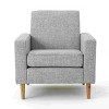 CAVINAS Faux Leather Accent Chair with Mid-Height Backrest and Birch Wood Legs,Upholstered Living Room Chairs,Reading Chairs for Living Room - 4 of 4