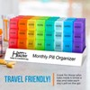 MEDca Monthly Pill Box Organizer – 4 Times Daily (Morning, Noon, Evening, Night) with 32 Compartments for Medication, Vitamins & Travel - 4 of 4