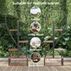 6 Tier Metal Plant Stand:2 Pack Industrial Half Heart-Shaped Plant Holder Multiple Metal Flower Pots Display Shelf with Hooks for Home Garden - 4 of 4
