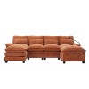 106" Chenille Modular Sectional Sofa with Chaise Lounge and Ottoman, U-Shaped Sleeper Cloud Couch for Living Room or Apartment–The Pop Home - 2 of 4
