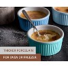 Bellemain 4oz Fluted Porcelain Ramekins | Set of 6 Blue Baking Dishes for Creme Brulee, Souffle & More - 2 of 4