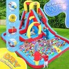 HOMDOX 158 x 120 x 82" Inflatable Water Slide Obstacle Course for Kids w/Long Slide Deep Pool Climbing Wall Boxing Game Basketball Rim Water Cannon - 3 of 4