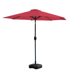 WestinTrends 9 Ft Outdoor Patio Market Table Umbrella with Square Plastic Fillable Base - 1 of 4
