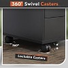 GALAXHERO 5-Drawer Wood Dresser with Top Cabinet, Mobile Storage Chest for Home Office, Black - 3 of 4