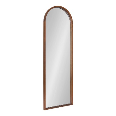 16" x 47" Valenti Full Length Wall Mirror Walnut Brown - Kate & Laurel All Things Decor