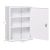Aghana Digitals Lockable 3-Tier Steel Medicine Cabinet, Wall-Mounted Bathroom Storage with 2 Keys, - 2 of 4