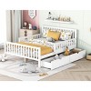 Full Size Wood Platform Bed, Bed with Guardrails on Both Sides and Two Storage Drawers, Modern Design Bed with Pinewood Frame-Baofuwish - 3 of 4