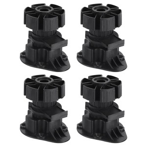 Unique Bargains Plastic Non-Skid Adjustable Furniture Leveling Feet for Sofa 4 Pcs - 1 of 4