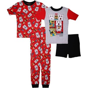Minecraft Little/Big Boy's 4-Piece Cotton Pajama Set - 1 of 2