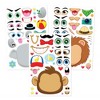 SYNCFUN 36 Pcs 10" Animal Mix and Match Make-a-Face Sticker Sheets Kids DIY Kits, Animals Kids Party Favor Supplies Craft - image 3 of 4