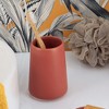 Evideco French Home Goods Elegant Stoneware Bathroom Tumbler & Toothbrush Holder - Flared Shape, 14 oz - 2 of 4