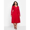 Rebdolls Women's Essential Long Sleeve Midi Wrap Dress - 2 of 4