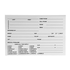 Kennel Cards 4" x 6" - Perfect for Grooming Salons, Animal Shelters, Vet Clinics, or Boarding Businesses - Pack of 100 - 1 of 4