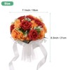 Unique Bargains Wedding Artificial Bouquet Silk Ribbon Bridal Bouquet 1 Pc - 3 of 4