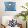 Saro Lifestyle Fringe Design Stonewashed Lamp Shade - 4 of 4