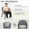 Outdoor Dining Set, 59 Inch Patio Furniture Set with PE Wicker Chairs, All-Weather Resistant Aluminum - 2 of 4