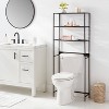 Over The Toilet Storage Black Metal - Brightroom™: 3-Tier Iron Etagere, Space Saver, Easy No-Tool Assembly - 2 of 3