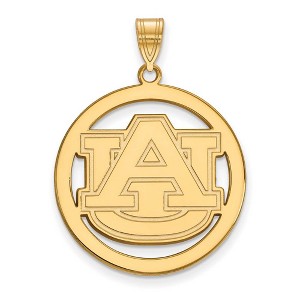 Black Bow Jewelry 14k Yellow Gold Plated Sterling Silver Auburn Tigers NCAA Extra Large Pendant - 1 of 3