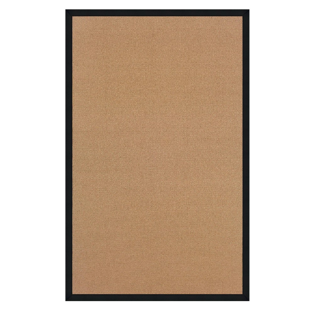 4'x6' Athena Cork Wool Area Rug Black - Linon