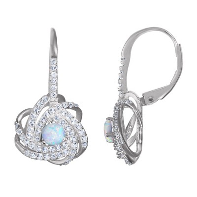 Designs by Gioelli Sterling Silver Gemstone Knot Earrings