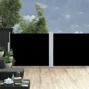 vidaXL Retractable Side Awning Black 55.1 in.x393.7 in. - 1 of 4