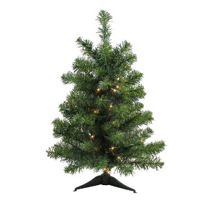 Northlight 3' Prelit Artificial Christmas Tree Canadian Pine - Clear Lights - 1 of 4