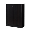Vynxaria Modern Shoe/Storage Cabinet with Two Doors and Five Shelves - Dark - 3 of 4