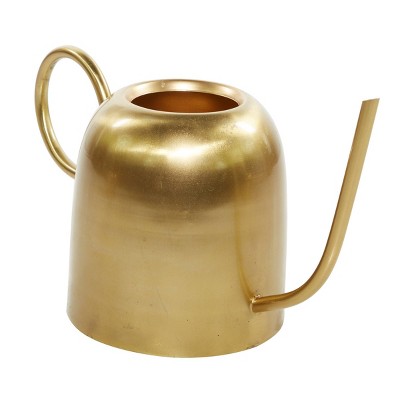 Elegant Gold Metal Indoor/Outdoor Watering Can Planter Trio