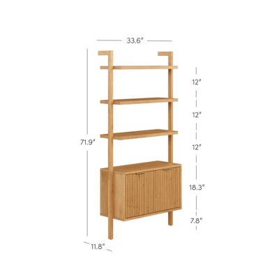 Nathan James Jasper Wood Fluted Bookshelf - Thumbnail 3