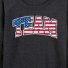 Women's - Instant Message - American Flag Team Lightweight French Terry Wide Neck Long Sleeve Graphic Shirt - 2 of 4