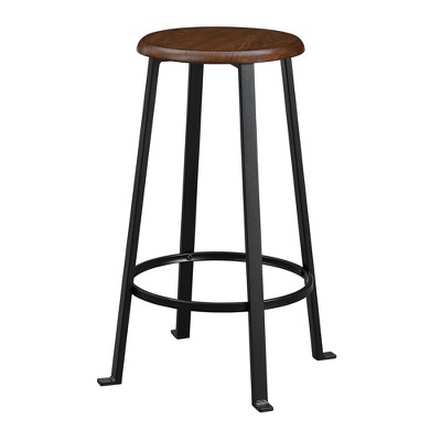 Montgomery 3-Piece Dark Mahogany and Black Round Dining Set