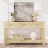 Console Table with 3 Storage Drawers, 3 Tier Farmhouse Wooden Sofa Table, Hallway Tables for Entryway - 3 of 4