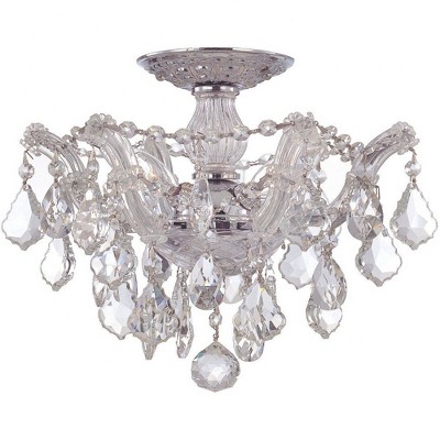 Crystorama Lighting Maria Theresa 3 - Light Semi-Flush Mount in  Polished Chrome