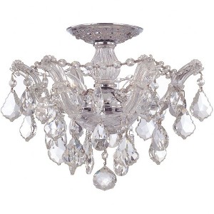 Crystorama Lighting Maria Theresa 3 - Light Semi-Flush Mount in  Polished Chrome - 1 of 4