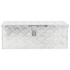 vidaXL Storage Box Silver 27.6"x12.2"x10.6" Aluminum - 2 of 4