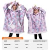 Joyfy Wearable Blanket Hoodie for Kids Adults Christmas Oversized Flannel Fleece Sweatshirt Blanket Cozy Blanket Birthday Gift for Family Girls Boys - 2 of 4