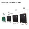 Vynxaria 4-Piece Hard Luggage Set 360¡ã Dual Rotating 4-Wheel System Password Lock Lightweight Suitable for Traveling - 3 of 4