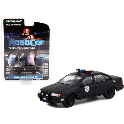 1986 Ford Taurus LX Matt Black "Detroit Police" "RoboCop" (1987) Movie "Hollywood Series" 1/64 Diecast Model Car by Greenlight