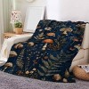 1pc Mushrooms, Butterflies and Plants Printed Soft Sofa Blanket, Perfect for Sofa, Bed, Camping, Home Decor, Christmas Gifts. - 4 of 4