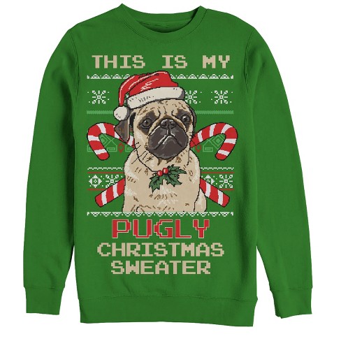 Pug christmas top sweatshirt