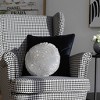 15" Madison Avenue Round Throw Pillow - Sparkles Home: Luxury Geometric Knit, Indoor Polyester Fiber Cushion - 2 of 4