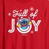 Men's - Lilo and Stitch - Full Of Joy Christmas Long Sleeve Graphic T-Shirt - 2 of 3