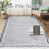 Washable Scalloped Area Rug, Ultra-Soft Faux Wool Large Non-Slip Stain Resistant Carpet for Living Room Bedroom - 4 of 4