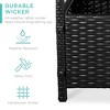 Best Choice Products Wicker Rattan Patio Side Table Outdoor Furniture for Garden, Pool, Deck w/ Umbrella Hole - 2 of 4