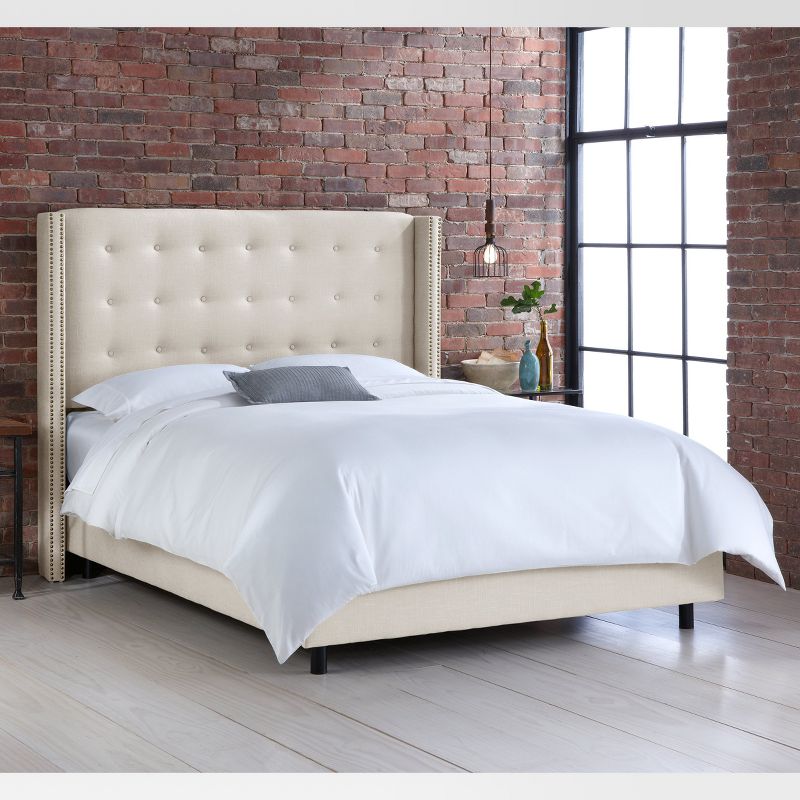 Skyline Furniture Nail Button Tufted Wingback Bed, 3 of 5