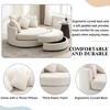 CLIHOME 360° Swivel Accent Barrel Chair with Storage Ottoman & 4 Pillows, Modern Chenille Leisure Chair Round Accent - 4 of 4