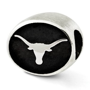 Black Bow Jewelry Sterling Silver University of Texas Collegiate Bead Charm - 1 of 4
